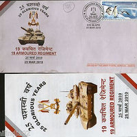 India 2010 Armoured Regiment Military Coat of Arms APO Cover # 7302