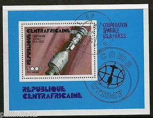 Central African Rep 1976 Apollo Space Shuttle Satellite Sc C138 Cancelled #12819