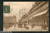 France 1920 PARIS - Rue de Rivoli Street Cars Architecture View Card to India