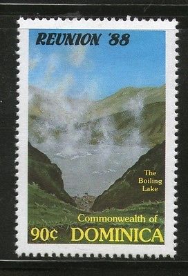 Dominica 1988 Boiling Lake Geology Mountain Environment Sc 1078 MNH ++3055