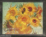 Bhutan 1970 Sun Flower Sc 114 Rousseau Van Gogh Reoir Painting Thick Card MNH