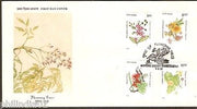 India 1993 Indian Flowering Trees Phila-1382-85 FDC