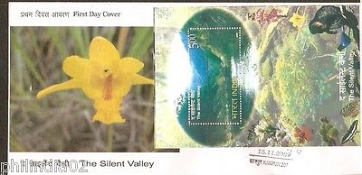India 2009 The Silent Valley Nature M/s on FDC RARE
