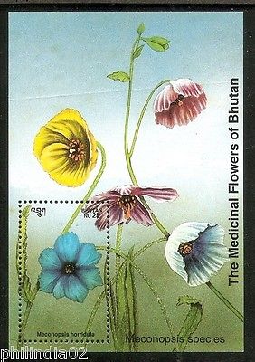 Bhutan 1993 The Medicinal Flowers Plant Flora Sc 1073 M/s MNH # 13320