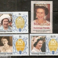 Tuvalu - Nanumaga 1986 Queen Elizabeth II Birth Day 4v MNH # 3348