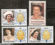 Tuvalu - Nanumaga 1986 Queen Elizabeth II Birth Day 4v MNH # 3348