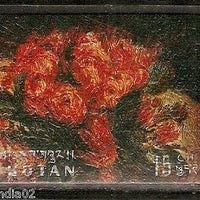 Bhutan 1970 Flower Sc 114d Rousseau Degas Van Gogh Reoir Painting Thick Card MNH