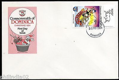 Dominica 1984 Walt Disney Cartoon Film Donald Duck Cinema Sc 872 FDC # 9344E