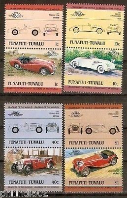 Tuvalu - Funafuti 1985 Cars Automobile Transport 8v MNH # 3285