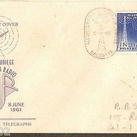 India 1961 All India Radio Phila-356 CALCUTTA Red FDC