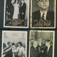 Fujeira 1965 John F. Kennedy US President Sc 34-37 Cancelled 4v # 4084