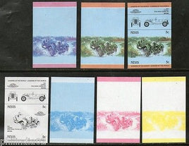 Nevis 1984 Lagonda British Car Automobile Sc 288 Progressive Proof Set MNH # 3841