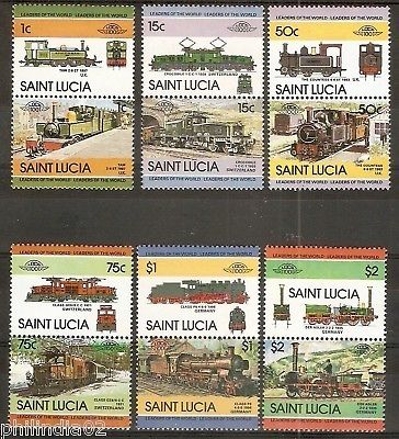 St. Lucia 1985 Locomotive Railway Train Transport 12v MNH # 3303