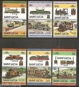 St. Lucia 1985 Locomotive Railway Train Transport 12v MNH # 3303