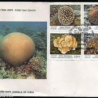 India 2001 Corals of India Marine Life Phila-1843a Set of 4v FDC RARE