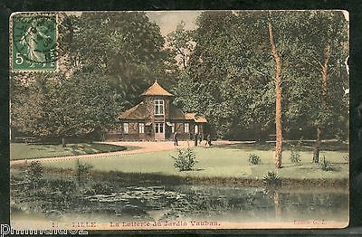 France 1919 LILLE - The dairy Vauban Garden View Card to India as per Scan