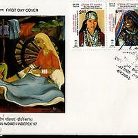 India 1997 Rural Indian Womens Costumes Phila-1569-72 FDC