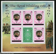 Caicos Is. O/P on Turks & Caicos Islands 1981 Diana Royal Wedding MNH Sheetlet