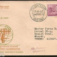 India 1965 ITU International Telecom Union Centenary MADRAS Delivered FDC