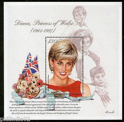 Guyana 1997 Princess Diana Commemoration Rose Flag Sc 3235 M/s MNH # 8201