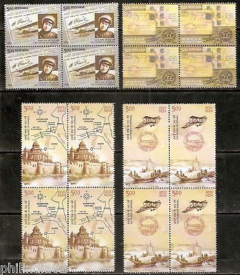 India 2011 100 Years First Airmail Aerial Post BLK/4 MNH