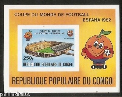 Congo 1980 World Cup Football Spain Sc C281 Die Card MNH # 12916B