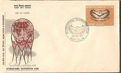 India 1965 Int'al Co-Operation Year Phila-418 FDC