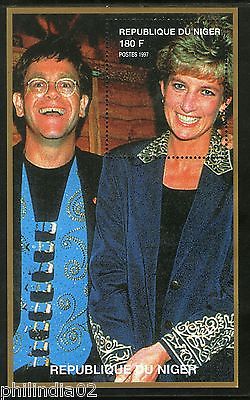 Niger 1997 Princess Lady Diana & Elton John Royal Family Women M/s MNH # 12537