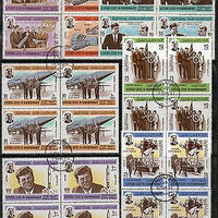 South Arabia - Kathiri State 1967 Space Program Kennedy Satellite BLK4 Cancelled # 12936b