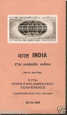 India 1969 Inter Parliamentary Conference Phila-600 Cancelled Folder