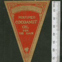 India Vintage Trade Label Cocoanut Essential hair Oil Label # LBL100 - Phil India Stamps