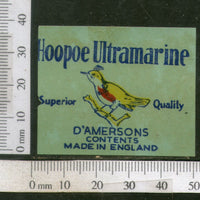 India Vintage Trade Label Hoopoe Ultramarine Lable Bird Wildlife # LBL106 - Phil India Stamps