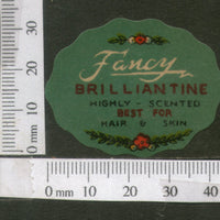 India Vintage Trade Label Fancy Essential hair Oil Label # LBL115 - Phil India Stamps