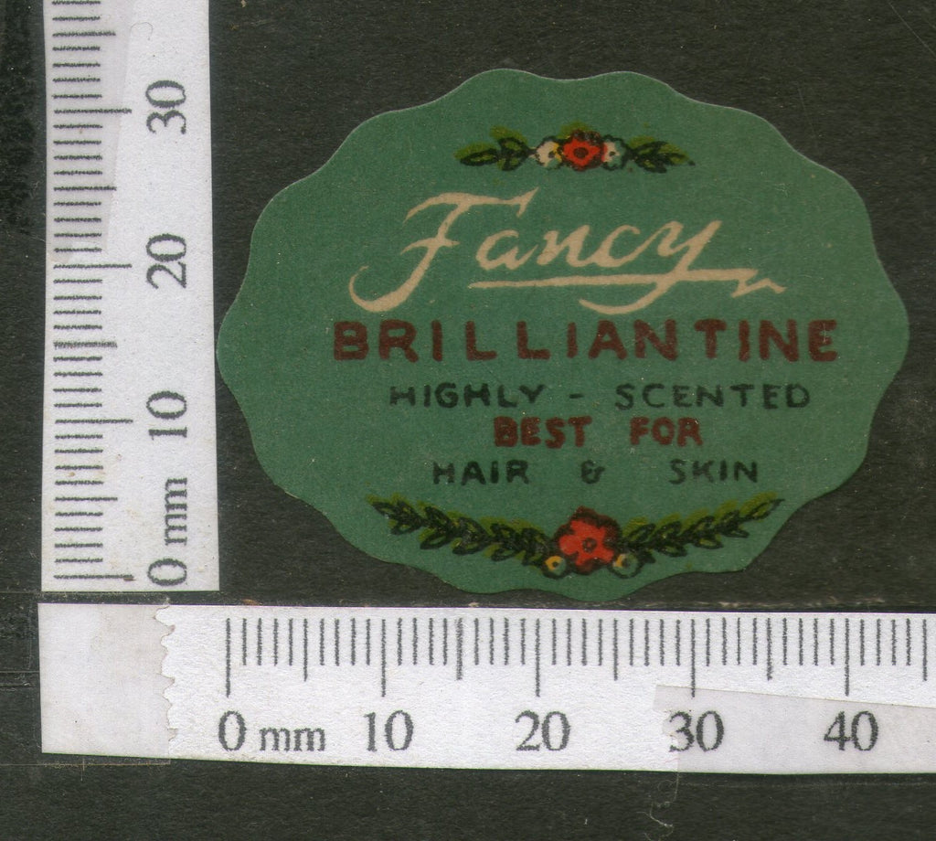 India Vintage Trade Label Fancy Essential hair Oil Label # LBL115 - Phil India Stamps