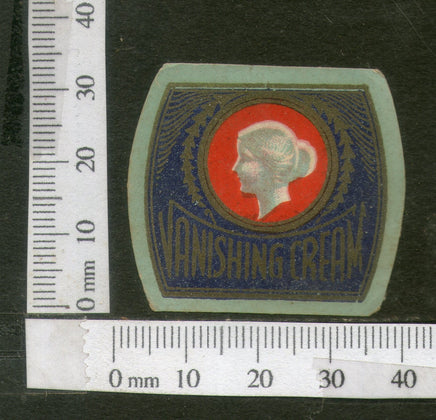 India Vintage Trade Label Vanishing Cream Label Women # LBL116 - Phil India Stamps