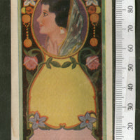 India 1950's Women Hair Oil Printed Blank Vintage Label # LBL128