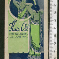 India 1950's Women Hair Oil Printed Blank Vintage Label # LBL130