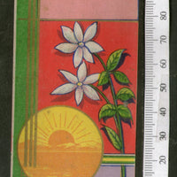 India 1950's Flowers Hair Oil Printed Vintage Label  # LBL136