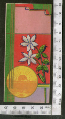 India 1950's Flowers Hair Oil Printed Vintage Label  # LBL136