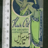 India 1950's Women Hair Oil Printed Vintage Label # LBL145