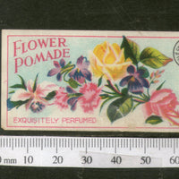 India 1950's Rose Flowers Printed Vintage Perfume Label  # LBL158