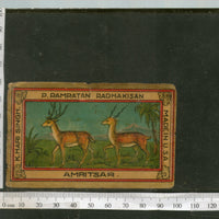 India 1960's Two Stag Deer Brand Dyeing & Chemical Germany Print Label # L23 - Phil India Stamps