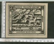 India 1960's Mill Compound Arial View Brand Dyeing & Chemical Wintage Label # L40 - Phil India Stamps