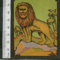 India Vintage Trade Label Lion Blank Label Wildlife Animal # LBL69 - Phil India Stamps