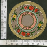 India Vintage Trade Label Superior Quality Label Rose Flower # LBL75 - Phil India Stamps