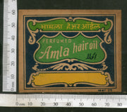 India Vintage Trade Label Amla Essential hair Oil Label # LBL86 - Phil India Stamps