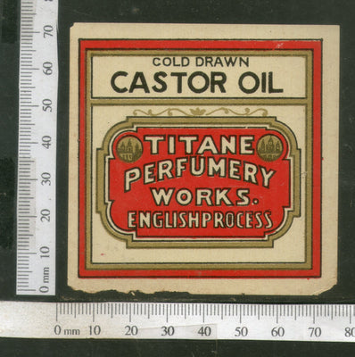 India Vintage Trade Label Cold Drawn Castor Oil Label # LBL92 - Phil India Stamps