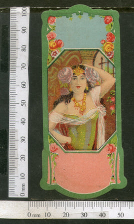 India Vintage Trade Label Women Blank Essential Hair Oil Label # LBL93 - Phil India Stamps