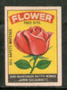 India Rose Flowers Safety Match Box Label # MBL109