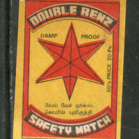 India DOUBLE BENZ Safety Match Box Label # MBL116